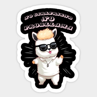 No Girlfriend No Problem--Pro-llama, Funny Single Tshirt Sticker